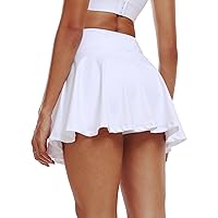 Womens Flowy Tennis Golf Skirts Built in Shorts Active Athletic Exercise Sports Workout Wear Skirts Skorts for Women