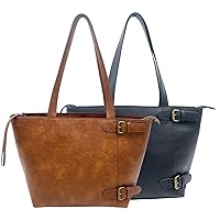 Tote In Black and Cognac