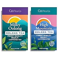 Gya Tea Co Milk Oolong Tea & High Mountain Oolong Tea Set - Natural Loose Leaf Tea with No Artificial Ingredients - Brew As Hot Or Iced Tea