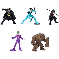 DC Comics, Batman, Robin, Nightwing vs The Joker, Clayface 5-Pack, 2-inch Action Figures, Kids Toys for Boys and Girls Ages 3 and Up