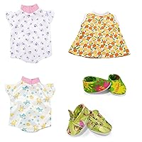 Baby Dolls Clothes and Shoes for 12 Inch Alive Baby Dolls,Baby Doll Clothing Outfits Shoes Accessories for 10-12 Inch Newborn Baby Girl Dolls(Pattern-6)