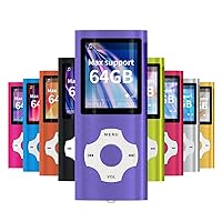 Digital, Compact and Portable MP3 / MP4 Player (Max Support 64 GB) with Photo Viewer, E-Book Reader and Voice Recorder and FM Radio Video Movie in Purple