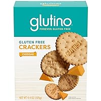 Glutino Gluten Free Crackers, Premium Rounds, Balanced Flavor, Cheddar, 4.4 oz