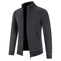 Mens Winter Jacket Mens Casual Jacket Fashion Long Sleeve Warm Solid Color Hooded Jackets Tops Faux Fur Lined Jacket