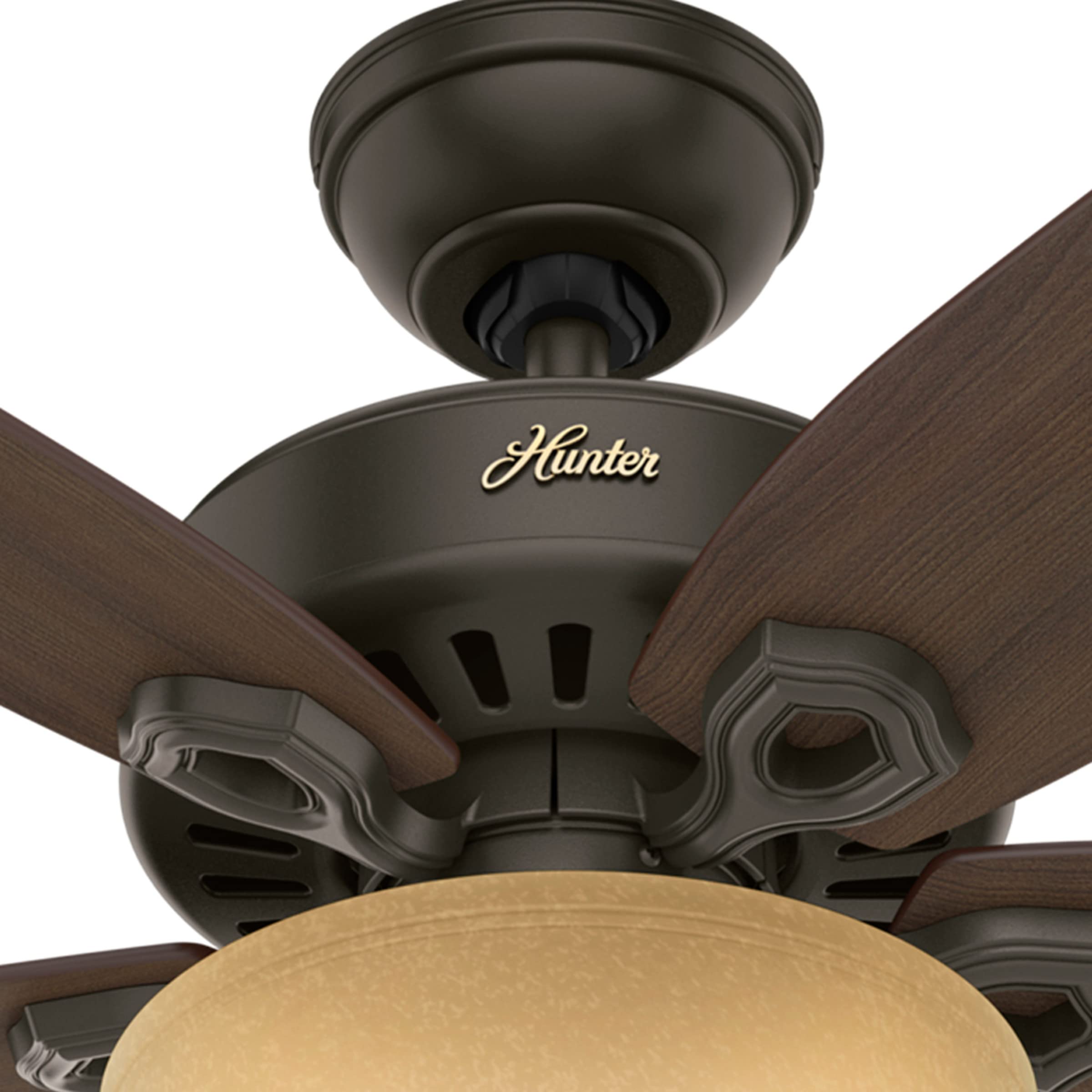 Hunter Fan Company, 52218, 42 inch Builder New Bronze Ceiling Fan with LED Light Kit and Pull Chain