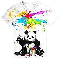 Boys Girls Shirt Graphic T-Shirt Crew-Neck Short Sleeve 3D Colorful Tops Tees 6-16 Years