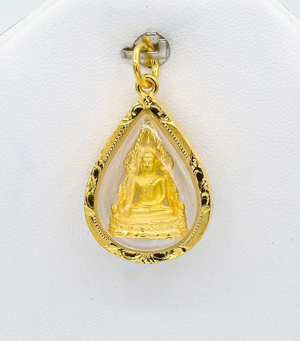 Phra Phuttha Chinnarat Pendant Charm Thai Buddha Amulet 22k Thai Baht Yellow Gold Plated Jewelry From Thailand