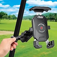 Roykaw Golf Cart Phone Mount Holder for iPhone/Galaxy/Google Pixel/Motorola- Compatible with EZGO, Club Car, Yamaha, Upgrade Quick Release & One-Touch Lock