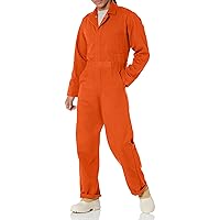 Red Kap Men's Snap Front Cotton Coverall, Oversized Fit, Long Sleeve