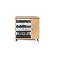 Gator Frameworks Elite Furniture Series Sidecar Cabinet with with Configurable Rack Space & Shelving Natural Maple Finish, (GFW-ELITESIDECAR-MPL)
