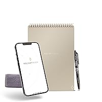 Rocketbook Flip - with 1 Pilot Frixion Pen & 1 Microfiber Cloth Included - Celestial Sand, Executive Size (6