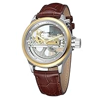 Forsining Unique Design Luxury Automatic Movement Men's Popular Style Stainless Steel Bracelet Skeleton Watch
