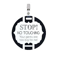 No Touching Baby Car Seat Sign for Newborn Car Seat or Stroller (Black & White)