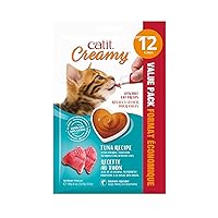 Catit Creamy Lickable Cat Treat, Healthy Cat Treat, Tuna, 12 Pack