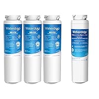 Waterdrop MSWF Refrigerator Water Filter, Reduces Chloramine, Replacement for GE® MSWF, 101820A, 101821B, NSF 42&372 Certified, Pack of 4