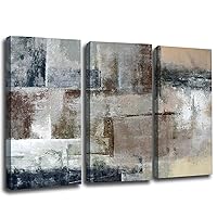 Vintage Wall Art Abstract Gray Wall Decor for Living Room Posters & Prints Frames Canvas Artwork Print Painting Pictures Ready to Hang 24x48 inch x 3 pcs