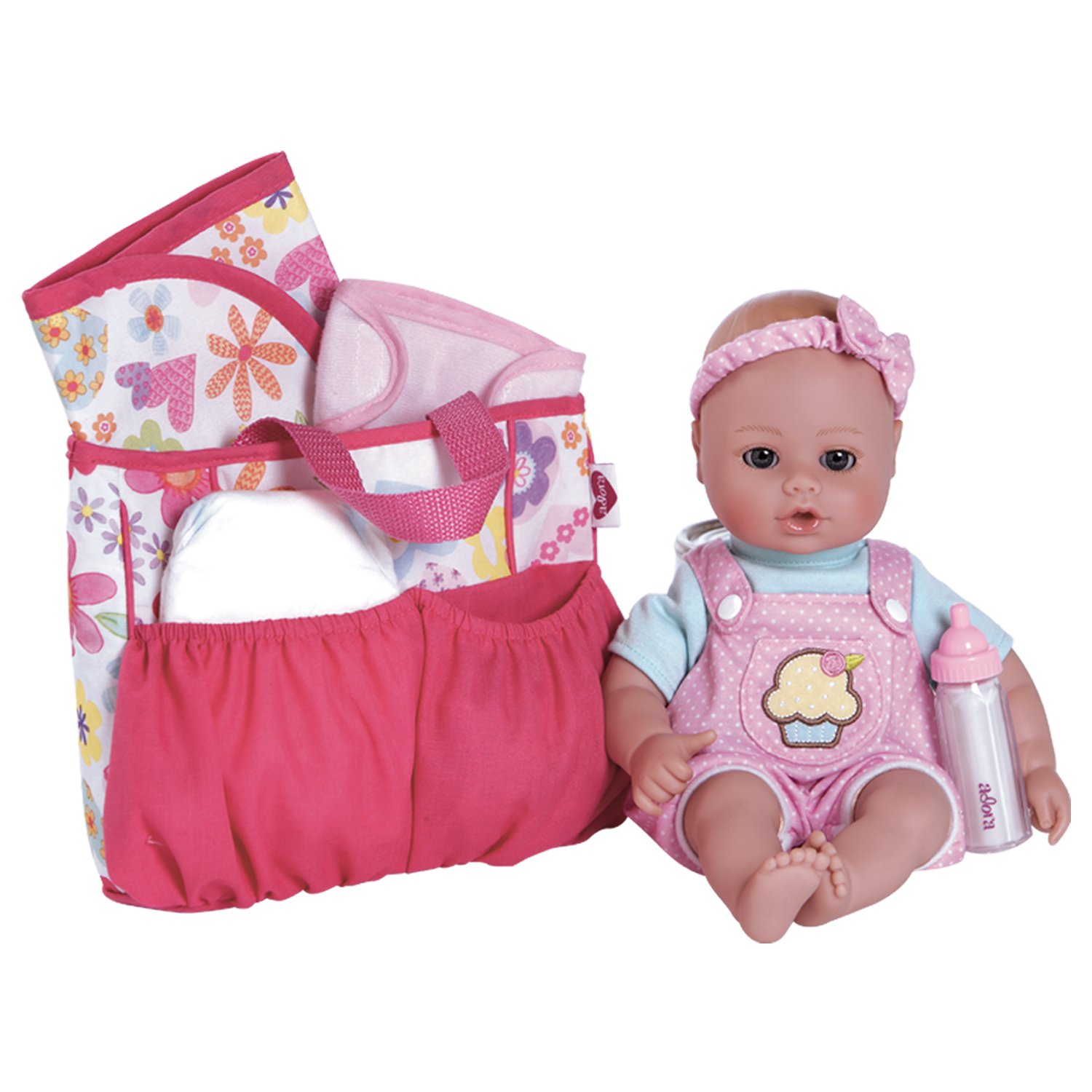 Adora 20603021 Baby Doll Diaper Bag Accessories with 5Piece Changing Set