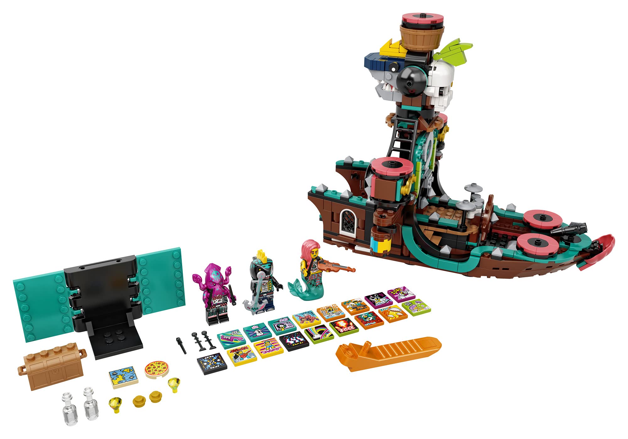 LEGO VIDIYO Punk Pirate Ship 43114 Building Kit Toy; Inspire Kids to Direct and Star in Their Own Music Videos; New 2021 (615 Pieces)