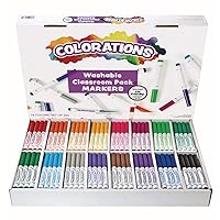 Colorations Washable Markers, Set of 256, 16 Colors, Non Toxic | Bulk Art Supplies For Kids, Classroom Kit, Coloring Class Pack, Crafting Materials For Children