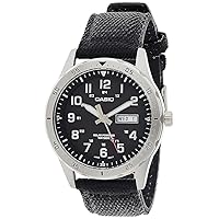 Casio Men's Solar Powered Stainless Steel Quartz Cloth Strap