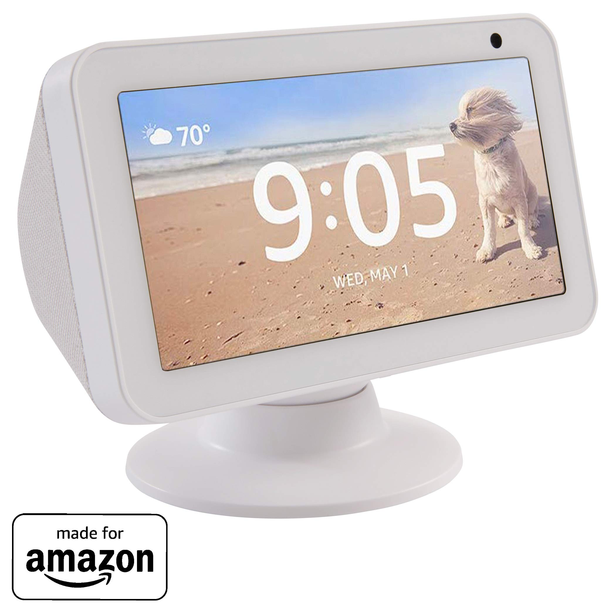 Made for Amazon Tilt + Swivel Stand for the Echo Show 5 - White