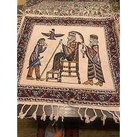 Syrus The Great Farvahar Tapestry 17” x 17” new wall hang hand made 100% cotton