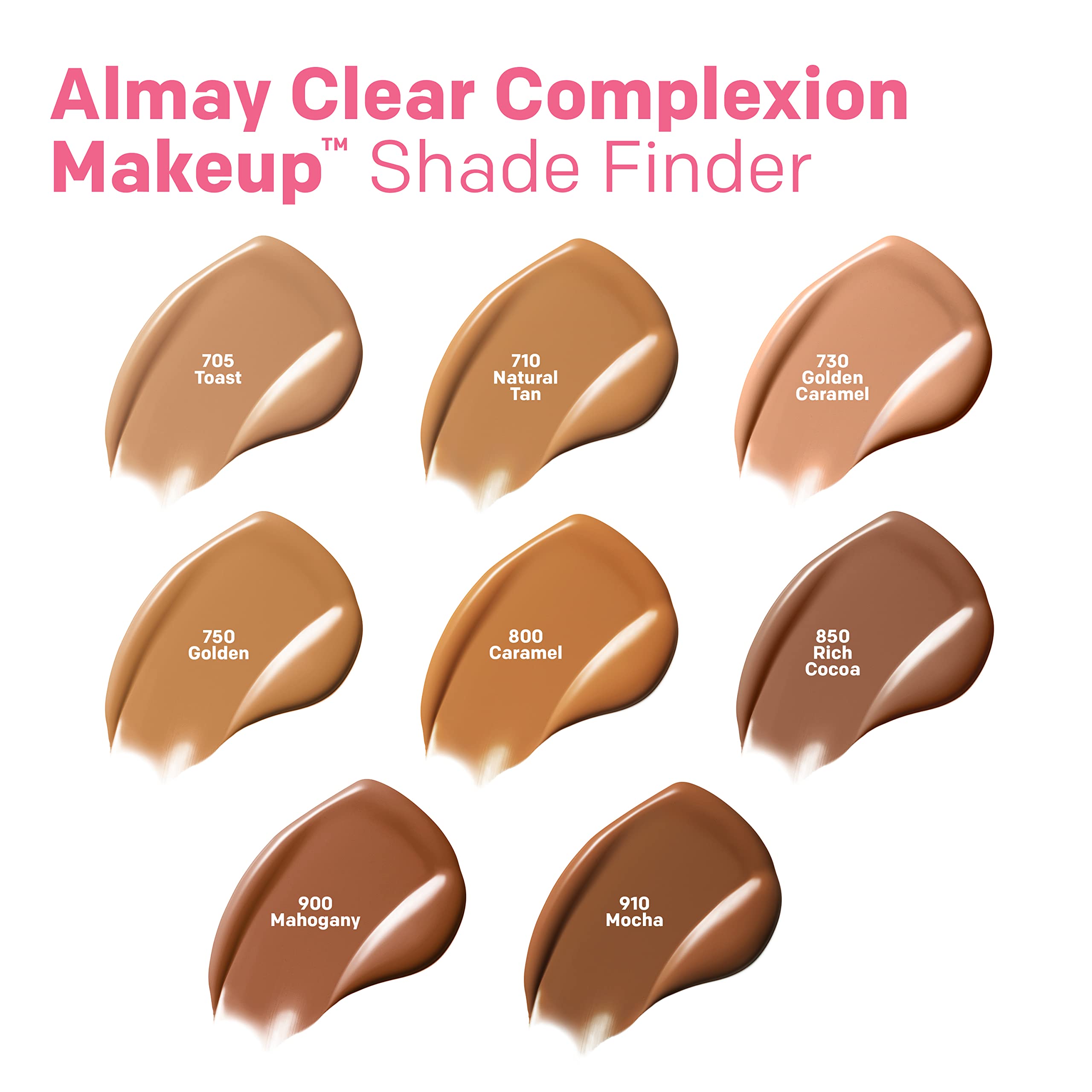 Almay Clear Complexion Acne Foundation Makeup with Salicylic Acid - Lightweight, Medium Coverage, Hypoallergenic-Fragrance Free, for Sensitive Skin , 100 Ivory, 1 fl oz.
