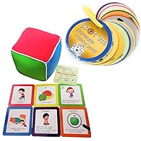 Play and Learn Cube Game for Toddlers 18 Months and Up & I Spot It Scavenger Hunt Cards–Indoor Play; First Preschool Game for Kids 2+; Educational: Teach Colors, Numbers, Shapes, Letters