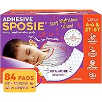 Sposie Diaper Booster Pads, Stop Leaks in Overnight Diapers, Nighttime Diapers, Baby Diapers, and Disposable Toddler Training Underwear Girls and Boys, Adhesive Diaper Pad, Size 5 Diapers and up
