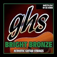 Strings BB40M Bright Bronze, 80/20 Copper-Zinc Alloy, Acoustic Guitar Strings, Medium (.013-.056)