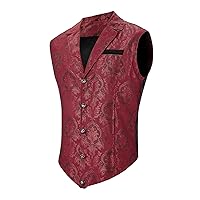 Century Star Mens Victorian Suit Vest Steampunk Gothic Corset Tuxedo Formal Waistcoat Renaissance Medieval Pirate Vests