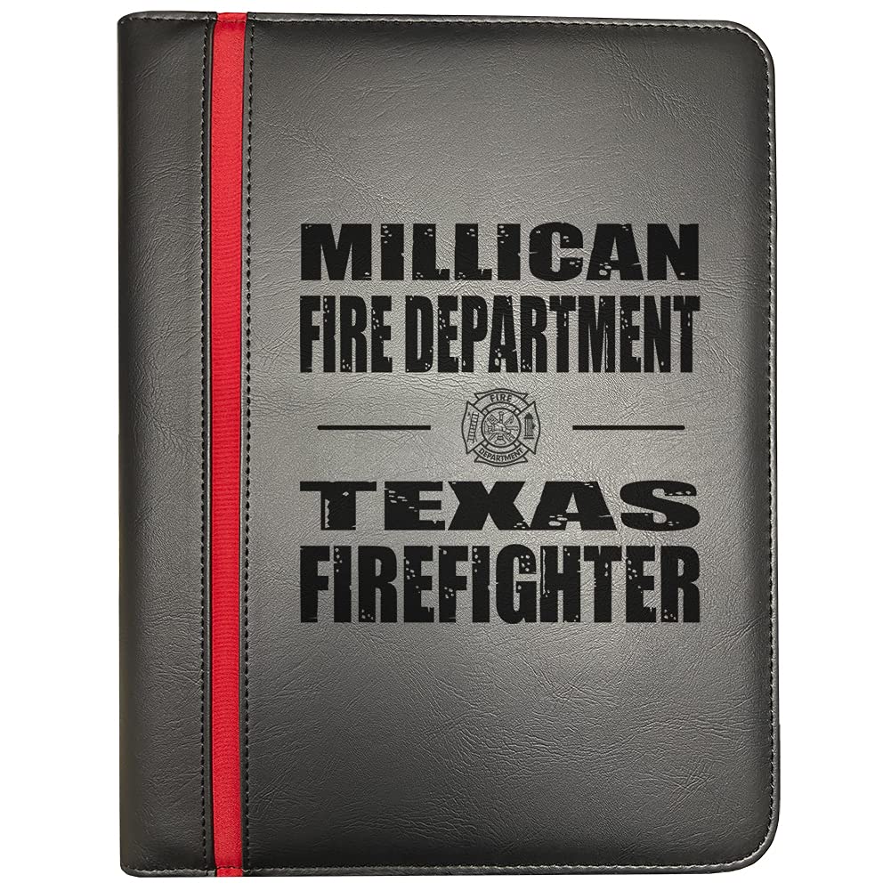 Millican Texas Fire Departments Firefighter Thin Red Line Firefighters Portfolio Padfolio Organizer Firefighter's Prayer Print Thin Red Line Am...