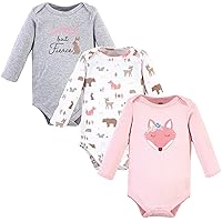 Hudson Baby unisex-baby Cotton Long-sleeve Bodysuits