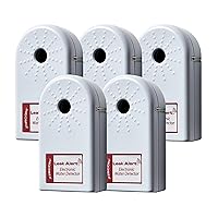 Zircon Leak Alert Water Leak Detector & Flood Sensor Alarm/Water Leak Sensor with Dual Leak Alarms 90dB Audio/Battery Powered (5 Pack) Batteries Not Incuded, (72310),White