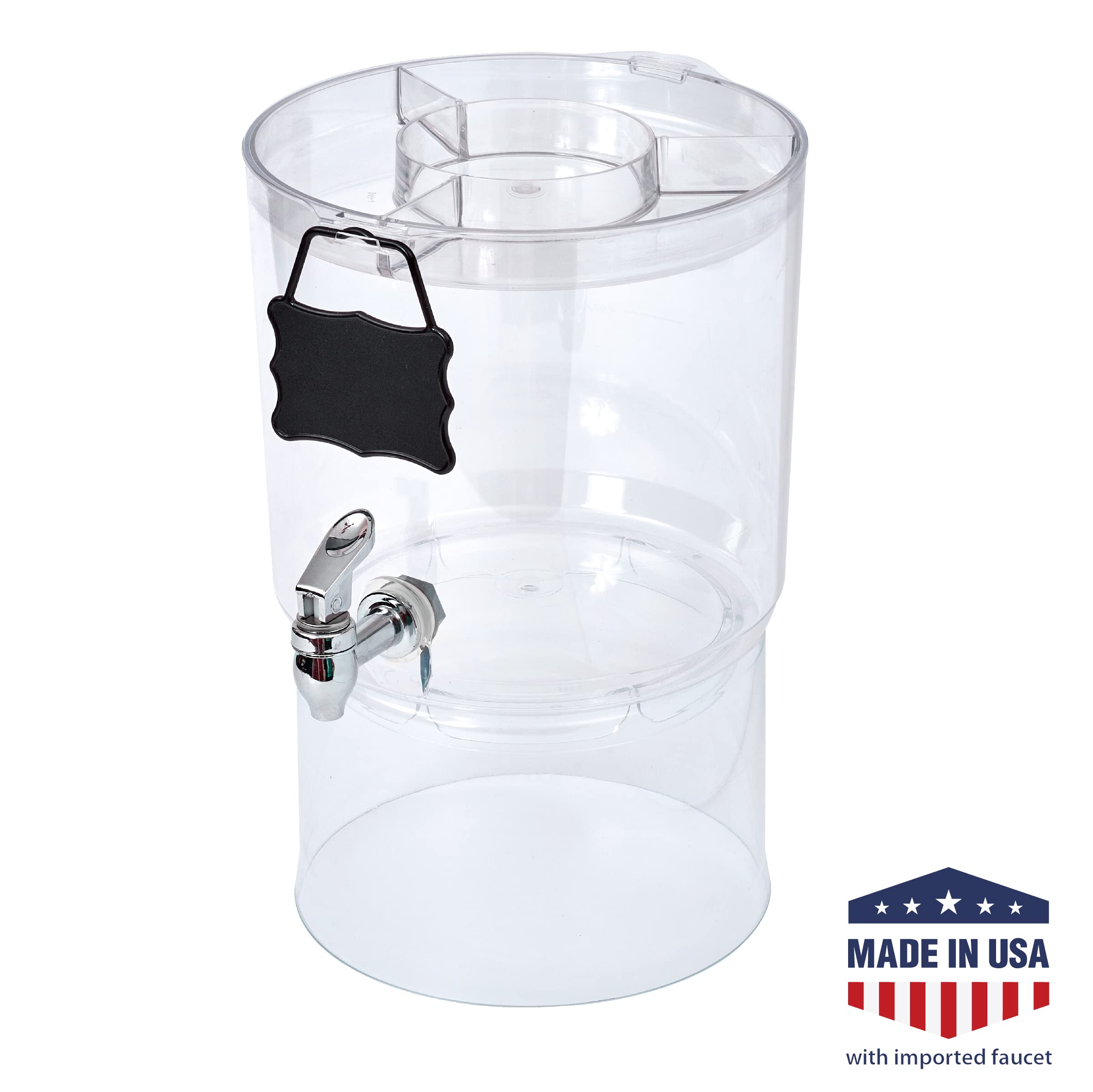 Buddeez Stand 2 Gallon Tritan Clear Large Plastic iced beverage dispensers, 1 Count