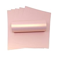 10 Sheets A4 Card Rose Gold Pink with Gold Pearlescent Shimmer Decorative 300gsm / 110lb Double Sided Card