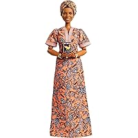 Barbie Inspiring Women Maya Angelou Doll (12-inch) Wearing Dress, with Doll Stand & Certificate of Authenticity, Gift for Kids & Collectors