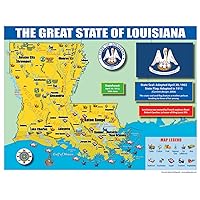 Gallopade Publishing Group Louisiana State Map for Students - Pack of 30 (9780635106452)