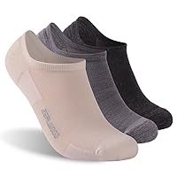 Merino Wool No Show Athletic Socks Ankle Running Golf Tennis Low Cut Hiking Socks 3 Pairs