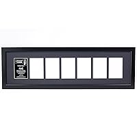 [10x36bk-b] 7 Opening Black Picture Frame Holds 4x6 Media with Black Collage Mat and Glass