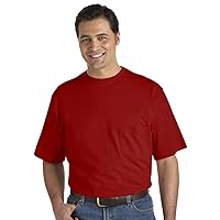 by DXL Men's Big and Tall Moisture-Wicking Pocket T-Shirt Fire Red 5XLT