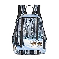 Deers Picture print Lightweight Laptop Backpack Travel Daypack Bookbag for Women Men for Travel Work