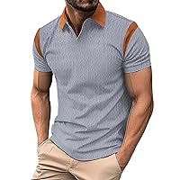 Camisas para Hombres 2024 Summer Athletic 3 Buttons Short Sleeve Shirt Fall Casual Collared Henley Neck Polos
