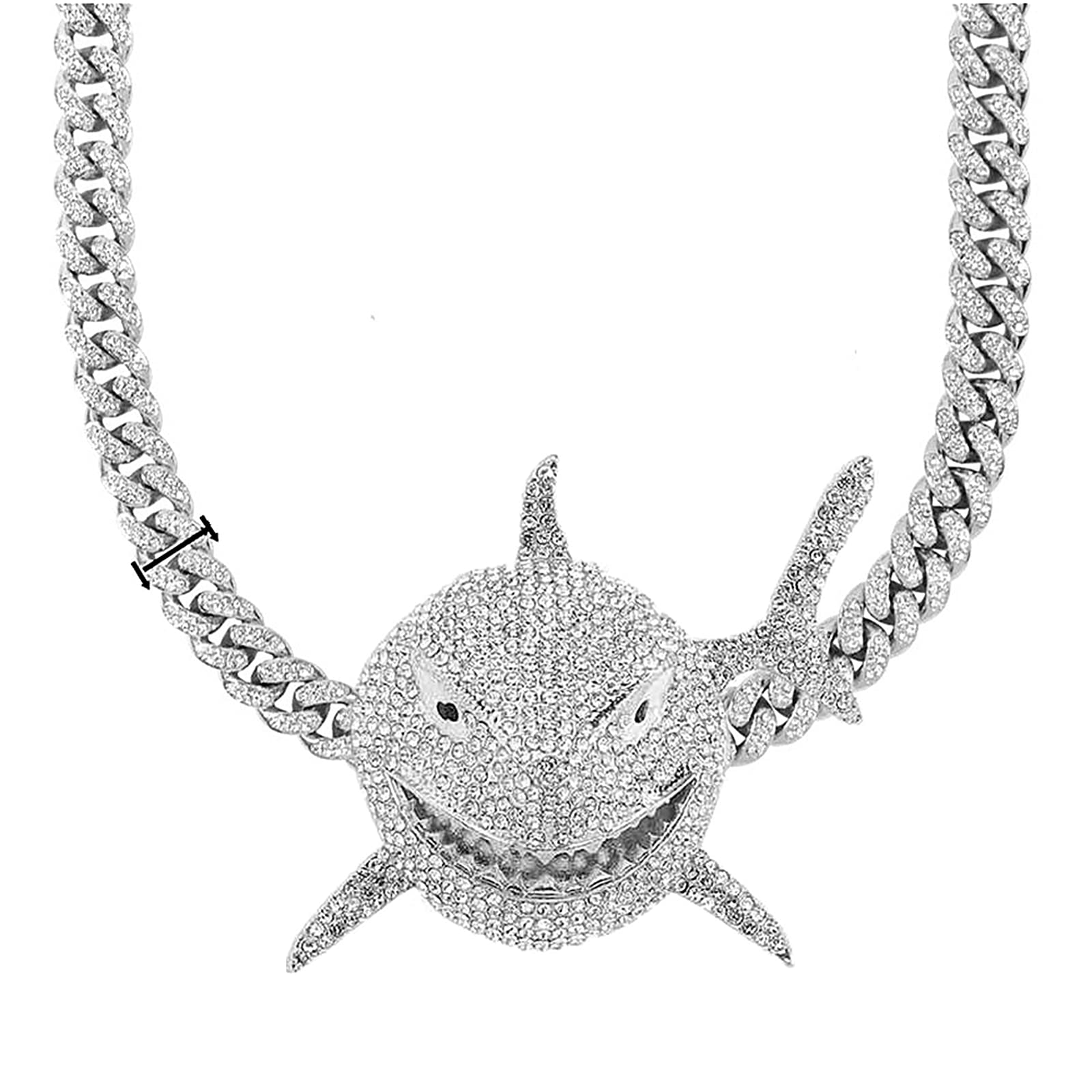 2Ct Round Cut Blue & White Diamond Shark Pendant 14K White Gold Over Free  Chain | eBay
