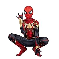 Marvel Integrated Spider-Man Official Youth Deluxe Zentai Suit - Spandex Jumpsuit with Printed Design