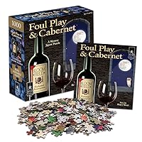 Bepuzzled Classic Mystery Jigsaw Puzzle - Foul Play & Cabernet, Red