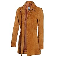 Blingsoul Womens Leather Jacket - Vintage Style Long Leather Jacket Women
