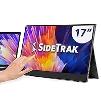 SideTrak Solo 17.3” Touchscreen Portable Full HD LED Monitor, Laptop Dual Screen Computer Extender with Large Display Cover, for PC, Gaming & Chrome, HDR Enabled, Powered by USB-C or HDMI