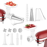 GVODE Fruit and Vegetable Attachment Strainer Set with Meat Grinder for Kitchenaid, Fruits Jucier Vegetables Strainer Attachement, For Kitchenaid Mixer Attachments