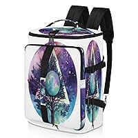 Tree Moon Triangle Gym Duffle Bag for Traveling Sports Tote Gym Bag with Shoes Compartment Water-resistant Workout Bag Weekender Bag Backpack for Men Women